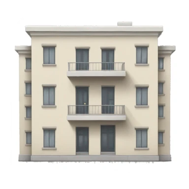 Apartment building with stucco sticker