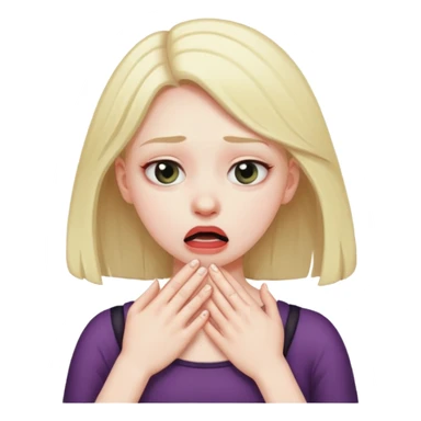 Girl pretending to choke herself  sticker