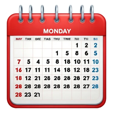 calendario en lunbes sticker