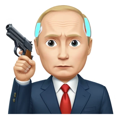 Путин наводит пистолет себе на висок sticker