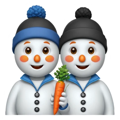 snowmen holding microphone wich sweat cap sticker