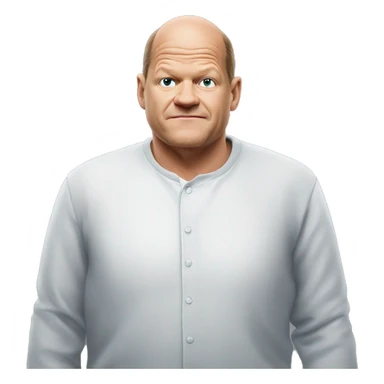Olaf Scholz photorealistic shrugs sticker