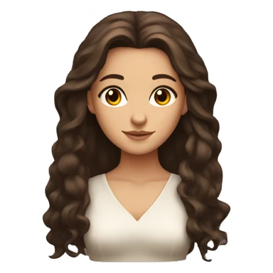 Brunette goddess with Long hair and brown eyes and horns  sticker
