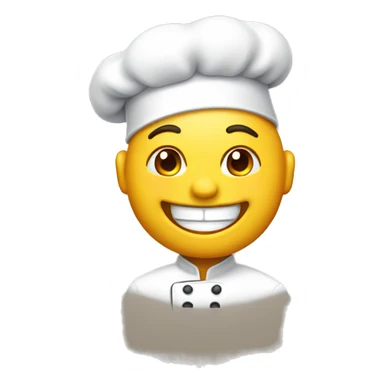 smile face chef sticker