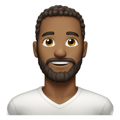 White m n with brown hair brown eyes and brown beard sticker