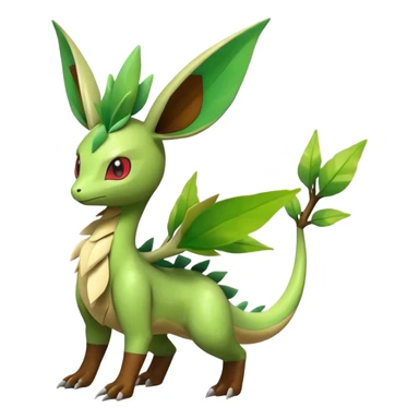 Shiny Flygon-Leafeon-Meganium-hybrid, full body sticker