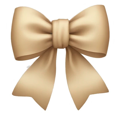 Beige bow sticker