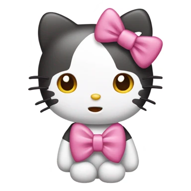 Hello kitty wearing cute bow  sticker
