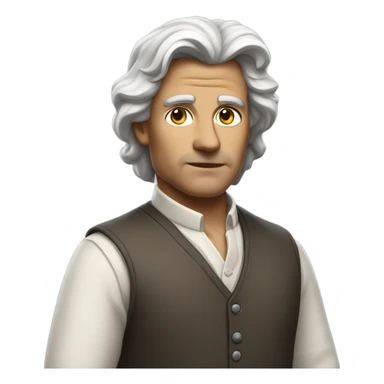 newton  full body realistic perfect face standing sticker