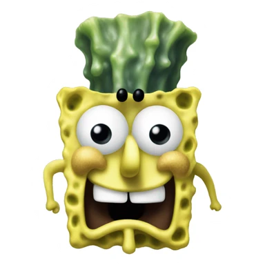 spongebob but he is freaky sticker