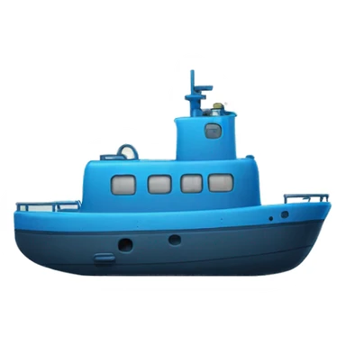 barco submarino de color azul sticker