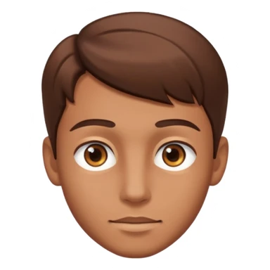 young man with smooth skin, bright eyes, brown hair sticker
