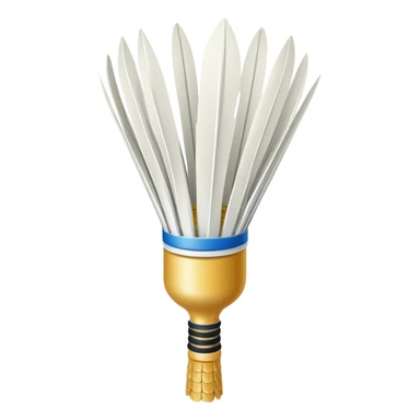 a common badminton shuttlecock sticker
