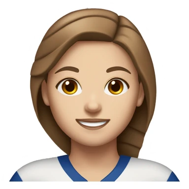 Brown haired white girl with brown eyes playing volleyball sticker