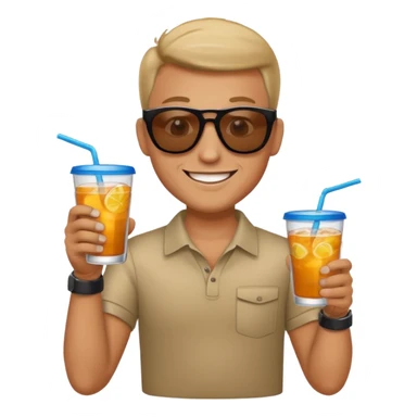 tatoo guy drink holders with sunglass sticker