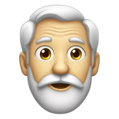 surprised old bearded guy with a monocle sticker