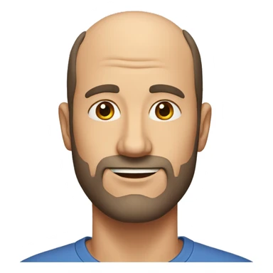 Dad with receding hairline and short beard sticker