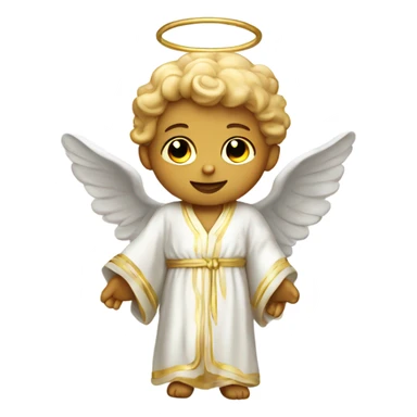 Angel cherub with robe sticker
