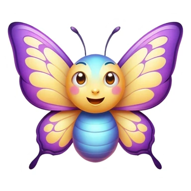 Cinematic Cheeky Butterfly Portrait Emoji, Head tilted dramatically with an exaggeratedly surprised expression, featuring a petite, vibrant body with wide, comically expressive eyes full of playful mischief and animated, fluttering wings, Simplified yet hilariously expressive features, highly detailed, glowing with a slightly sassy pastel glow, high shine, dramatic yet playful, stylized with an air of cheeky garden mischief, soft glowing outline, capturing the essence of a meme-worthy butterfly that looks ready to flutter its way into viral fame! sticker