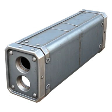 Clean metal beam, unweathered steel, no rust, no damage, sci-fi industrial style, smooth surfaces, high-quality PBR game asset, detailed but clean sticker