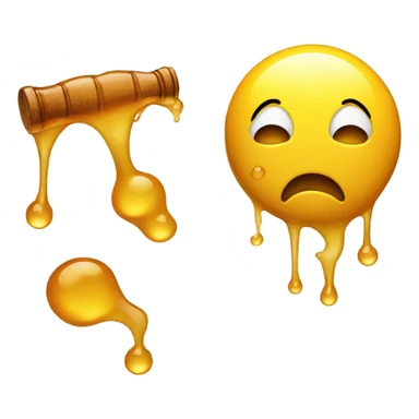 Yellow emoji throwing up honey sticker