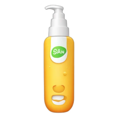 Sunscreen bottle sticker