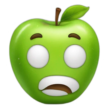 humanized apple sticker