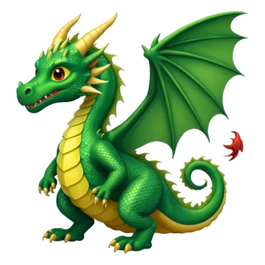 a green dragon wings sticker