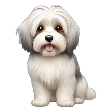 Dog havanese full height sticker