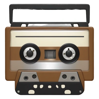 vintage brown cassette for tape recorder sticker