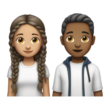 Girl and boy twins sticker