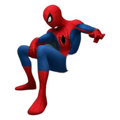 Spider-Man watching tv sticker
