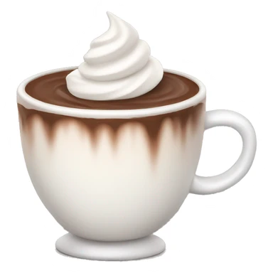 Cute cup of hot chocolate and whipped cream sticker