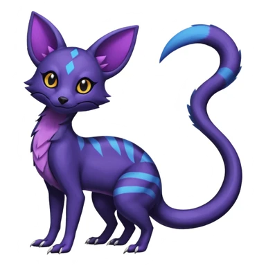White Salandit-Umbreon-Genet-Noivern-Civet-Hybrid (Full body) sticker