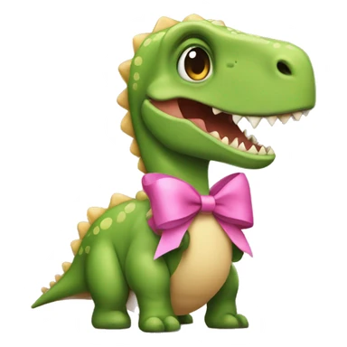 Coquette Dinosaur with a bow sticker
