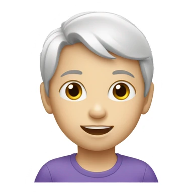 white child playing sticker