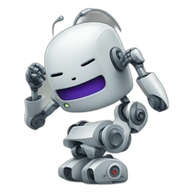 robot stressed about decisions sticker