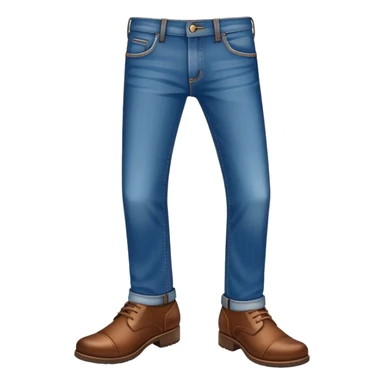 jeans and brown shoes sticker