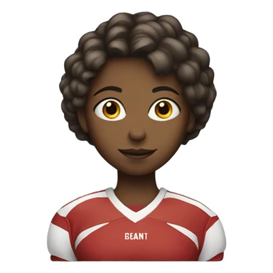 girl with football  sticker