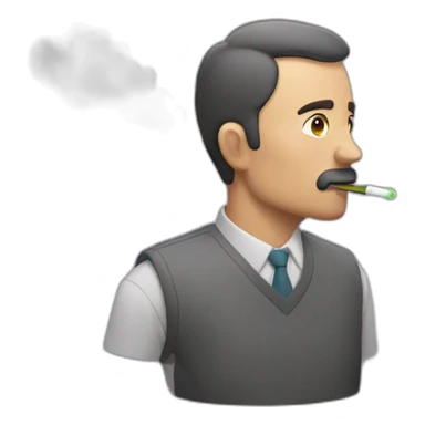 man vaping sticker