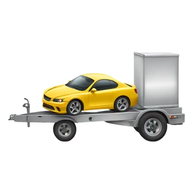 Race car towing trailer sticker