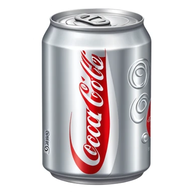 aluminum can on side coke dented sticker