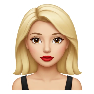 Blonde latina emoji with lashes sticker