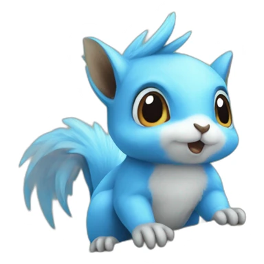 crazy funny stupid Articuno pokemon baby's realistic squirrel sticker