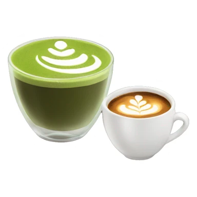 matcha latte with a shot of espresso sticker