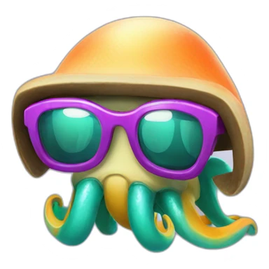 Splatoon squid in sunglasss sticker