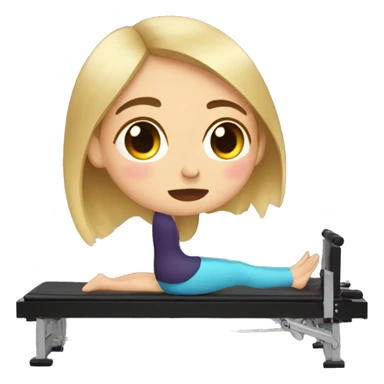 girl crying on pilates reformer sticker