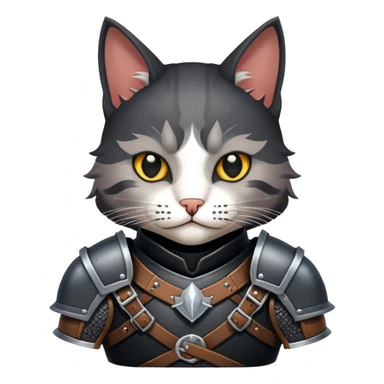Cat witcher black sticker