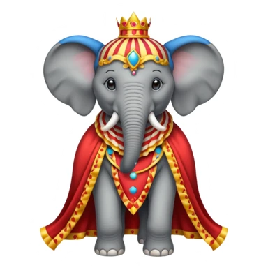 Elephant, circus cloth sticker