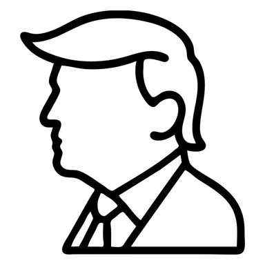 Donald Trump with his signature hairstyle sticker